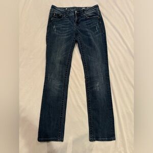 Miss Me Dark Wash Straight Jeans, Women’s Size 27, GUC